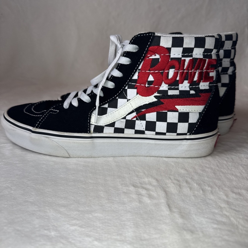 Vans Sk8-Hi Shoes Mens Size 9 Womens 10.5 David Bowie Checkerboard 2019 - Picture 3 of 12